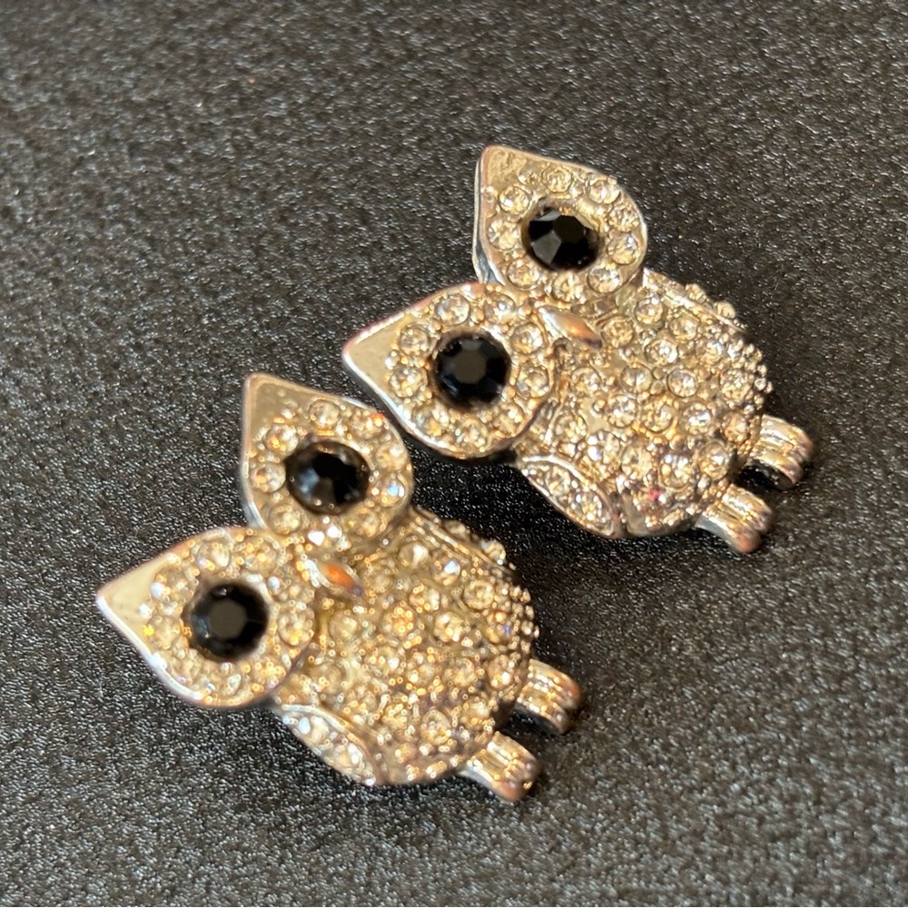 Vintage Sparkling Owl Earrings Post 🦉